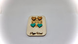 Handmade Wooden Earrings Set | Vibrant Wood Jewelry Duo Set|PipejaWood