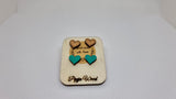 Handmade Wooden Earrings Set | Vibrant Wood Jewelry Duo Set|PipejaWood