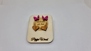 Handmade Wooden Earrings Set | Vibrant Wood Jewelry Duo Set|PipejaWood