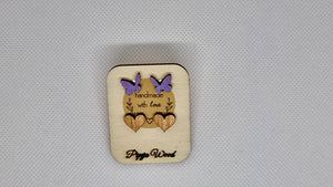 Handmade Wooden Earrings Set | Vibrant Wood Jewelry Duo Set|PipejaWood