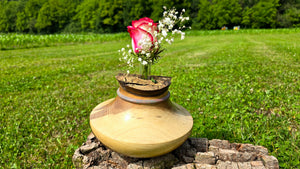 Handmade Walnut Wood Vase – Exquisite Artisanal Decor