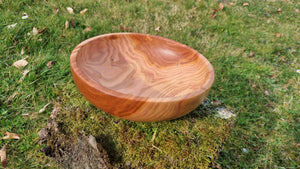 Natural Wooden Serving Bowl | Handcrafted Plum Wood Bowl | PipejaWood