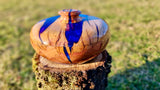 Plum Wood Lid Bowl | Epoxy Resin Lid Bowl | PipejaWood