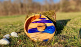 Plum Wood Lid Bowl | Epoxy Resin Lid Bowl | PipejaWood