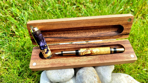 Acacia Burl Wood Fountain Pen | Epoxy Resin Wooden Pen | PipejaWood