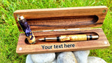 Acacia Burl Wood Fountain Pen | Epoxy Resin Wooden Pen | PipejaWood