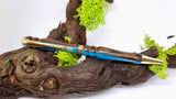 Handmade Pen From Bucota wood and Blue Epoxy Resin