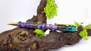 Handmade Pen From Epoxy Resin and Pine cones