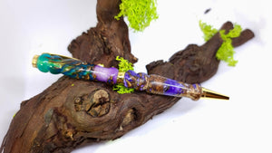 Handmade Pen From Epoxy Resin and Pine cones