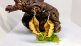 Handmade Wooden Dangling Earrings from Acacia burl wood