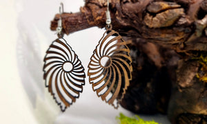 Handmade Wooden Dangling Earrings