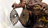 Handmade Wooden Dangling Earrings