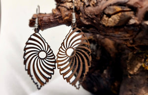 Handmade Wooden Dangling Earrings