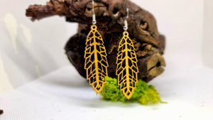 Handmade Wooden Dangling Earrings