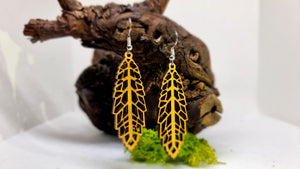 Handmade Wooden Dangling Earrings