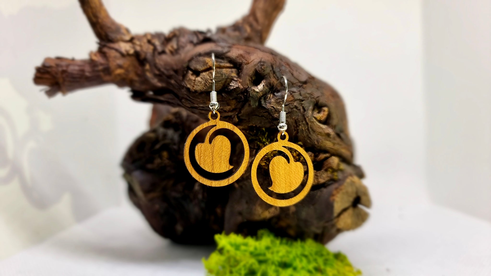 Handmade Wooden Dangling Earrings