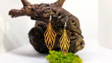 Cherry Wood Dangling Earrings - Rustic Wooden Jewelry