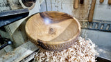 Handcrafted Walnut Bowl with Decorative Elements