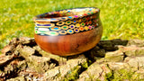 Colorful Mahogany Bowl with Epoxy Resin & Crayons