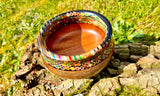 Colorful Mahogany Bowl with Epoxy Resin & Crayons