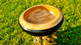 Handcrafted Burned Oak Bowl with Epoxy Resin