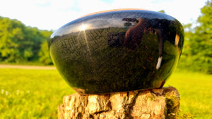 Handcrafted Burned Oak Bowl with Epoxy Resin