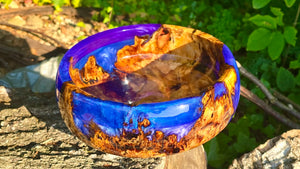 Epoxy Resin Bowl with Adriatic Sea Driftwood Root – Unique Handmade Art Piece