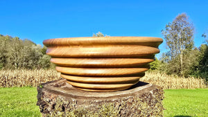 Beehive - Shaped Handmade Walnut Wooden Bowl – 22cm x 8cm | Fruit, Bread, or Decorative Bowl - PipejaWood