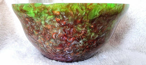 Epoxy Resin Bowl made from Charry wood Shavings - PipejaWood