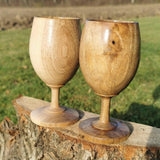 Handcrafted Wooden Wine Glasses – Customizable, Eco - Friendly, with Propolis Coating - PipejaWood