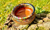 Handmade Bowl from Mahogany Wood with Epoxy Resin & Crayons - PipejaWood