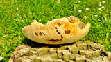 Handmade bowl with natural edge from linden burl - PipejaWood