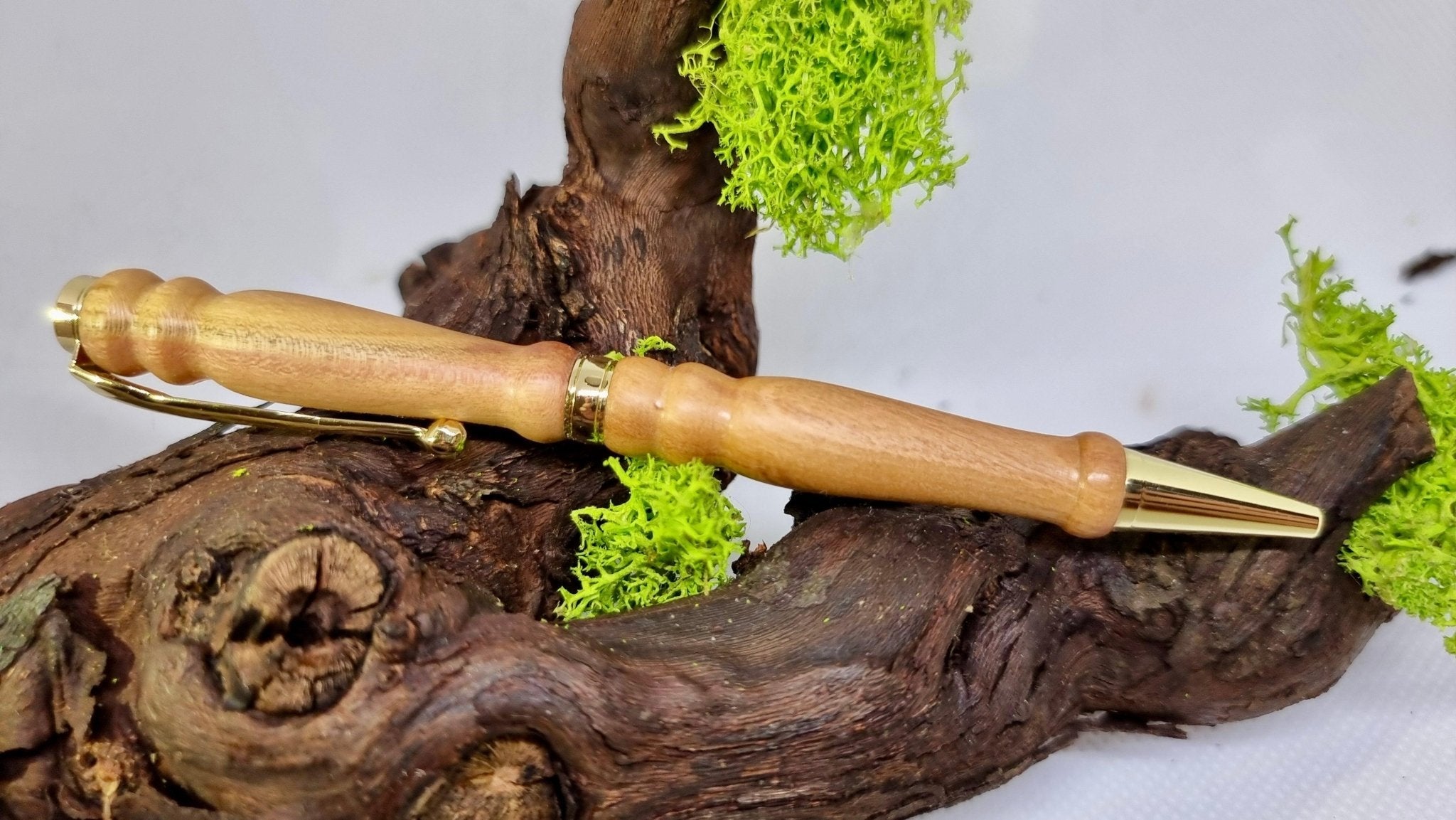 Handmade Pen from Plum Wood – Custom Luxury Ballpoint Pen | Unique Writing Instrument - PipejaWood