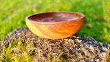 Handmade Plum Wood Bowl – 19cm x 6.5cm (7.5" x 2.6") | Natural Wooden Serving Bowl - PipejaWood