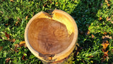 Handmade Spalted Maple Wood Bowl with Stitches – 23cm x 12.5cm (9.1in x 4.9in) | Unique Decorative and Serving Bowl - PipejaWood