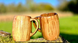 Handmade Walnut Beer Mug – 0.5L, Epoxy Resin or Danish Oil Finish - PipejaWood