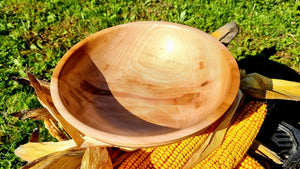 Handmade Wooden Bowl from Historic Sycamore Wood – 10in x 4in - PipejaWood