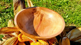 Handmade Wooden Bowl from Historic Sycamore Wood – 10in x 4in - PipejaWood