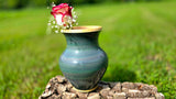 Handmade Maple Wood Vase with Acrylic Paint – A Stunning Decorative Piece